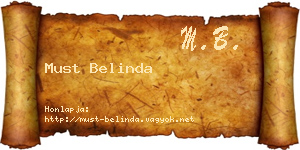 Must Belinda névjegykártya